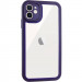 Фото TPU чохол Transparent + Colour 1,5mm на Apple iPhone 12 (6.1") (Purple) на vchehle.ua