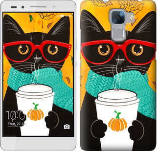 

Чехол Осенний кот для Huawei Honor 7 639840