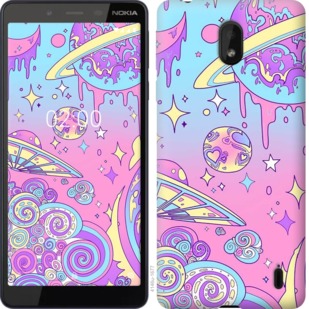 

Чехол Розовая галактика для Nokia 1 Plus 763161