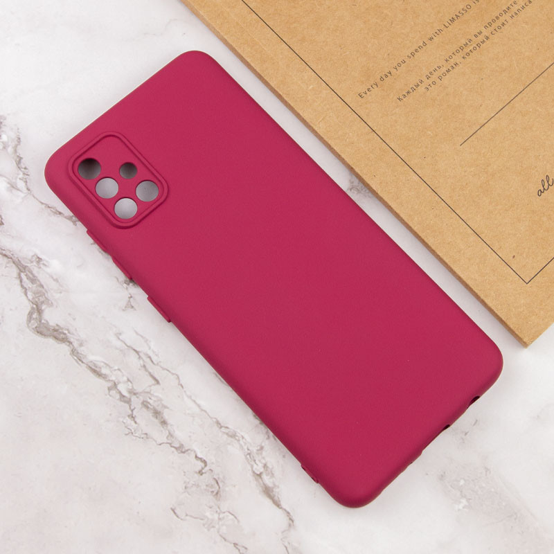 Чохол Silicone Cover Lakshmi Full Camera (A) на Samsung Galaxy A51 (Бордовий / Marsala) в магазині vchehle.ua