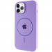 Чохол Silicone Case Full Protective (AA) with Magnetic Safe на Apple iPhone 12 Pro Max (6.7") (Бузковий / Dasheen)