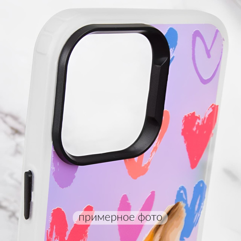 TPU+PC чехол TakiTaki Love magic glow для Samsung Galaxy S21 FE (Sweet rabbit / Pink / Purple) в магазине vchehle.ua