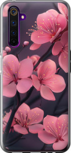 Чехол Пурпурная сакура для Realme 6 Pro