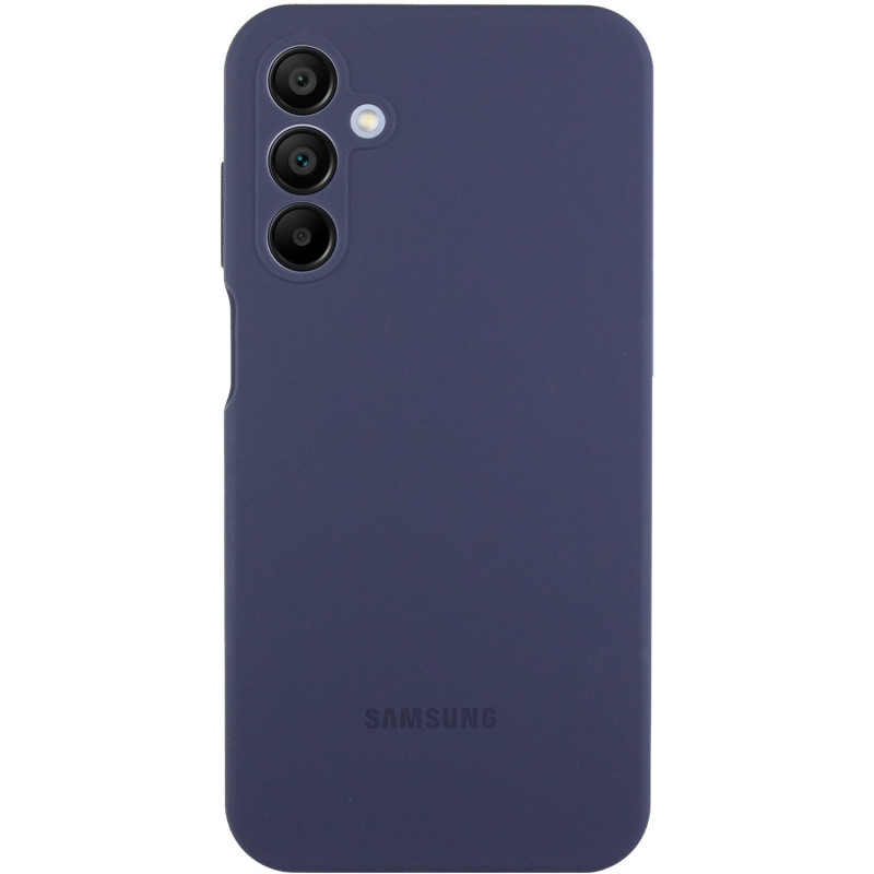 Чохол Silicone Cover Lakshmi Full Camera (AAA) with Logo на Samsung Galaxy A15 4G/5G / M15 5G (Темно-синій / Midnight blue)