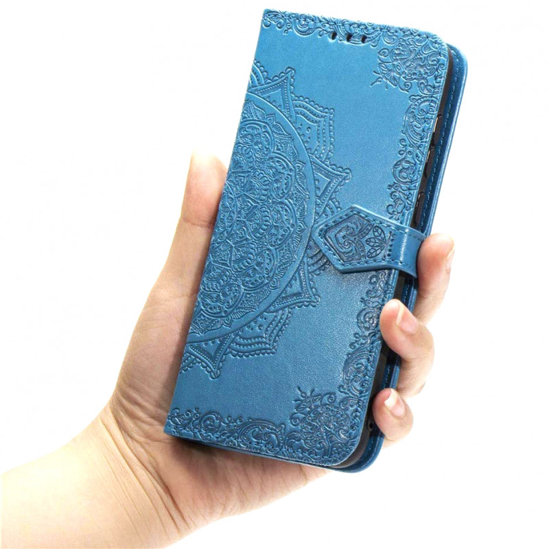 Шкіряний чохол (книжка) Art Case з візитницею на Xiaomi Redmi A1 / A2 (Синій) в магазині vchehle.ua