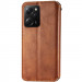 Фото Кожаный чехол книжка GETMAN Cubic (PU) для Xiaomi Poco X5 Pro (Коричневый) в магазине vchehle.ua