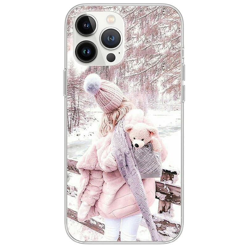 

TPU чехол Winter story для Apple iPhone 13 Pro Max (6.7") (Girl and bear) 1216892