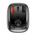 АЗУ FM модулятор Baseus T typed S-13 (PPS QC) 2USB + Type-C Overseas Edition (CCTM000101) (Black) в магазине vchehle.ua