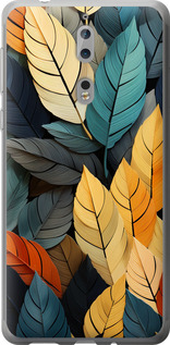 

Чохол Кольорове листя на Nokia 8 1629769