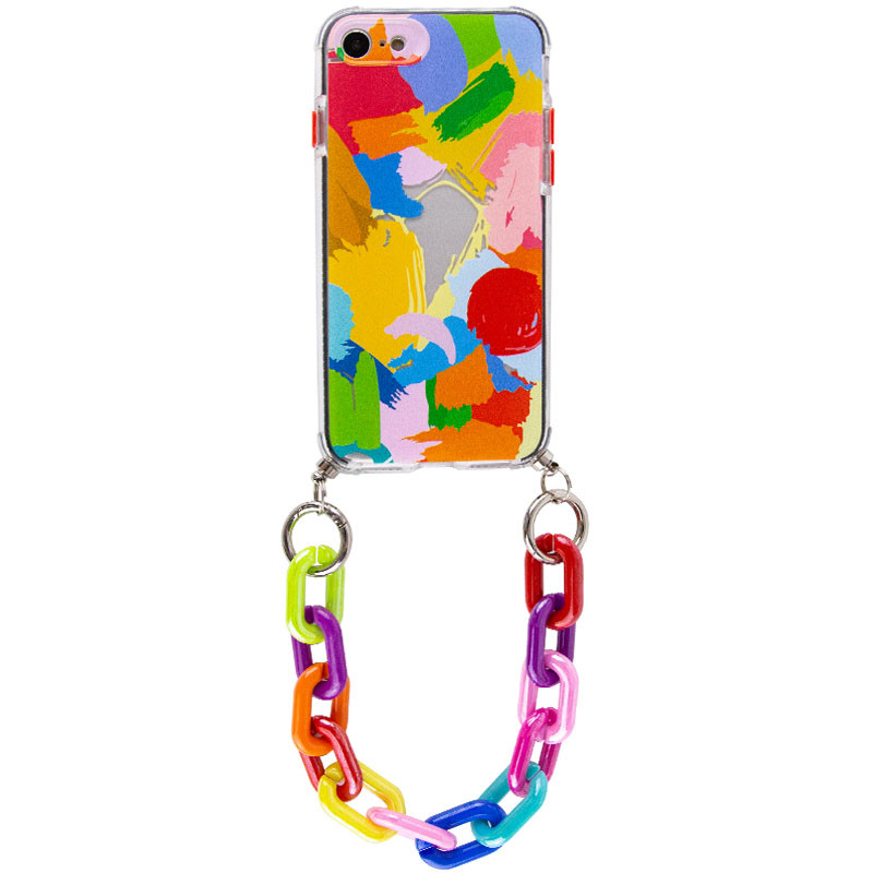 

TPU+PC чехол Colorific с подвесной цепью для iPhone SE (2020) (Brush) 1186721