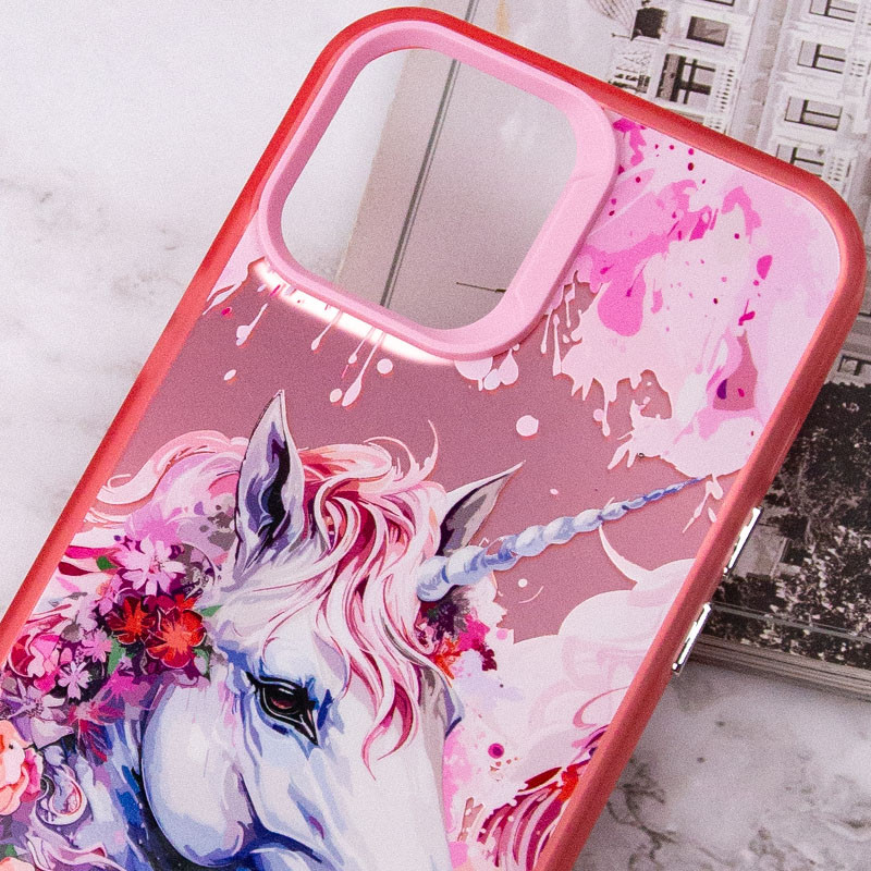 TPU+PC чохол TakiTaki Magic glow на Apple iPhone 14 Pro Max (6.7") (Unicorn / Pink) в магазині vchehle.ua