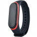 Ремешок Slim line для Xiaomi Mi Band 5 / 6 (Черный / Красный)