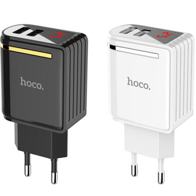 СЗУ Hoco C39A с дисплеем (2USB 2.4A)