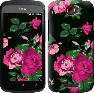 

Чохол Троянди на чорному тлі на HTC One S z560e 546886
