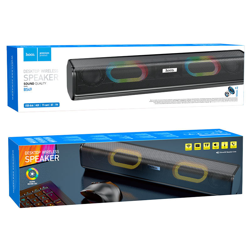 Bluetooth Колонка Hoco BS49 Dazzling sound (Black) в магазине vchehle.ua