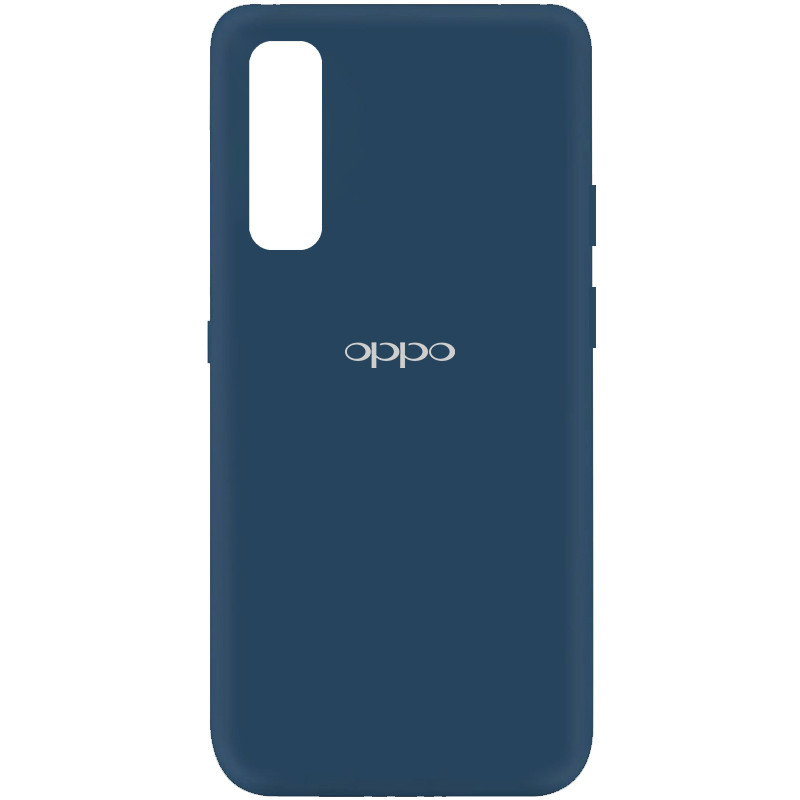 Уценка Чехол Silicone Cover My Color Full Protective (A) для Oppo Reno 3 Pro (Дефект упаковки / Синий / Navy blue)