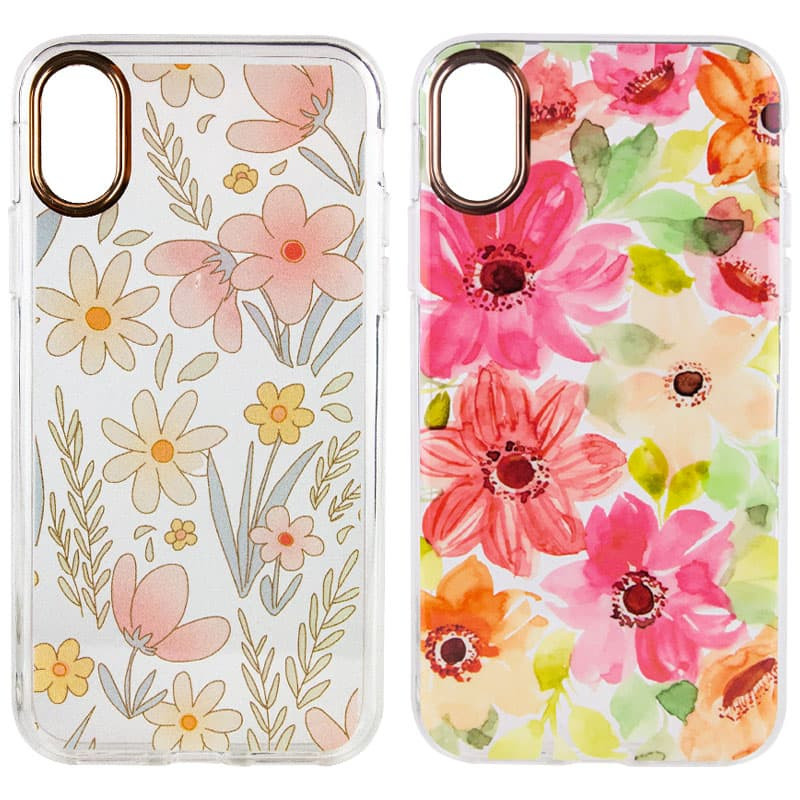 TPU+PC чехол Flowers для Apple iPhone X / XS (5.8")