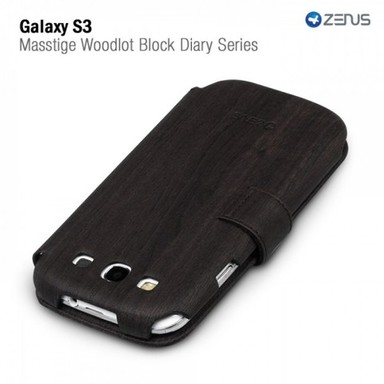 Кожаный чехол Zenus Masstige Woodlot Block Diary Series для Samsung i9300 Galaxy S3 (Черный шоколад / Black choco) в магазине vchehle.ua