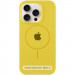 Чехол Silicone Case Full Protective (AA) with Magnetic Safe для Apple iPhone 16 (6.1") (Желтый / Yellow)