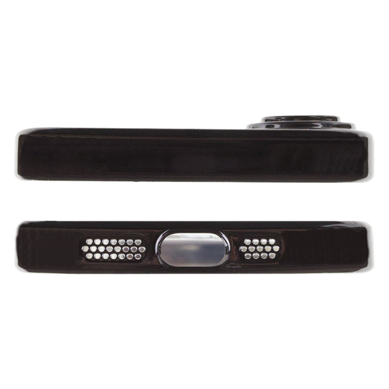 Фото TPU чохол Fibra Chrome with Magnetic safe на Apple iPhone 16 (6.1") (Black) в маназині vchehle.ua