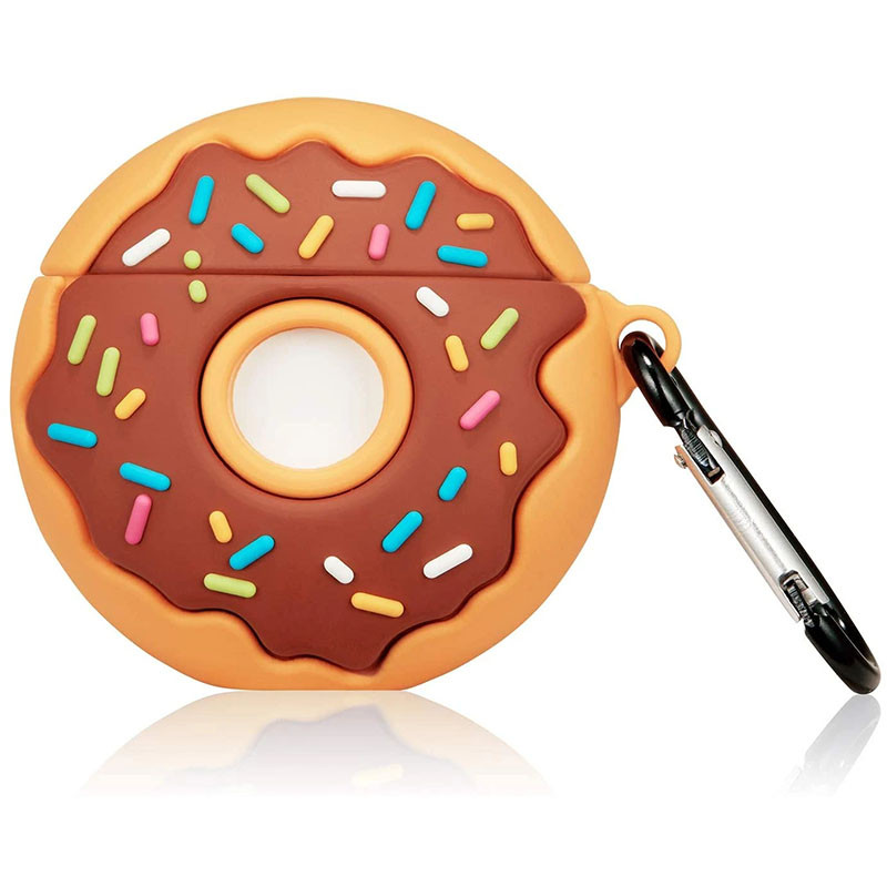 Силиконовый футляр Donut для наушников AirPods 1/2 (Коричневый)