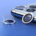 Купить Защитное стекло Metal Shine на камеру (в упак.) для Apple iPhone 15 Pro (6.1") / 15 Pro Max (6.7") (Серебряный / Silver) на vchehle.ua