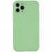 Чохол Silicone Case Full Camera Protective (AA) NO LOGO на Apple iPhone 12 Pro (6.1") (М'ятний / Mint)