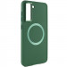 TPU чехол Bonbon Metal Style with Magnetic safe для Samsung Galaxy S22 (Зеленый / Army Green)