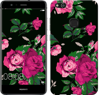 

Чохол Троянди на чорному тлі на Huawei P10 Lite 607389