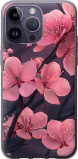 Чохол Пурпурна сакура на iPhone 14 Pro Max