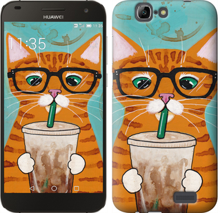 

Чехол Зеленоглазый кот в очках для Huawei Ascend G7 625441