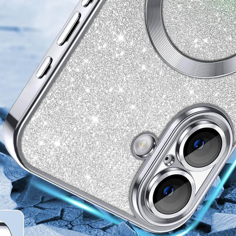 Фото TPU чехол Delight case with Magnetic Safe с защитными линзами на камеру для Apple iPhone 16 (6.1") (Серый / Gray) на vchehle.ua
