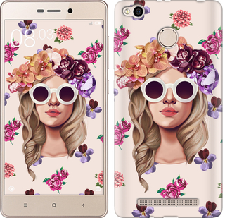 

Чехол Девушка с цветами v2 для Xiaomi Redmi 3x 190387