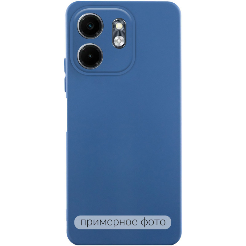 Чехол TPU GETMAN Liquid Silk Full Camera для Motorola Moto G05 / E15 4G (Синий / Navy Blue)