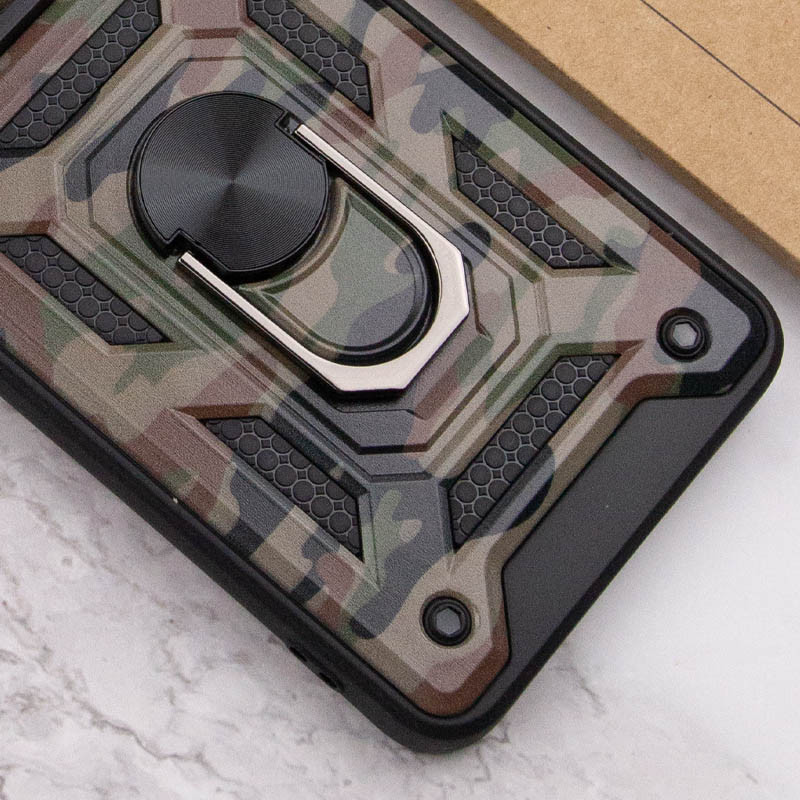 Ударопрочный чехол Camshield Serge Ring Camo для Samsung Galaxy A13 4G (Коричневый / Army Brown) в магазине vchehle.ua