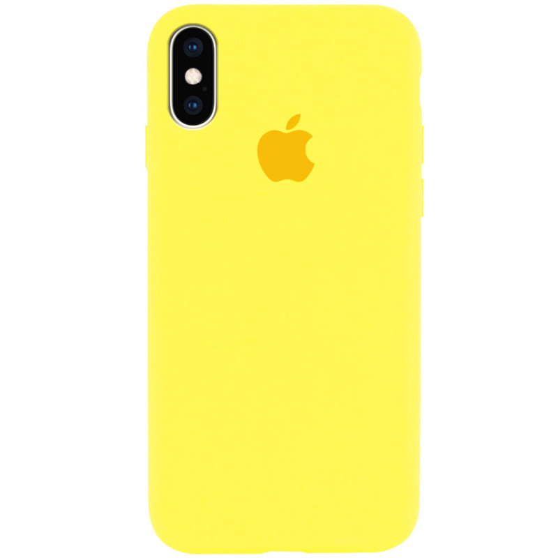 Чохол Silicone Case Full Protective (AA) на Apple iPhone XS Max (6.5") (Жовтий / Yellow)