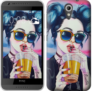 

Чохол Арт-дівчина в окулярах на HTC Desire 620 246997