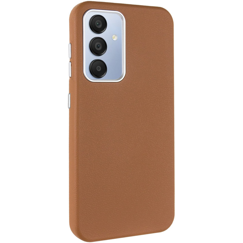 Кожаный чехол Leather Case Metal Buttons для Samsung Galaxy S24 / S25 (Brown)