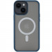 TPU+PC чехол Metal Buttons with Magnetic Safe для Apple iPhone 14 (6.1") (Синий)