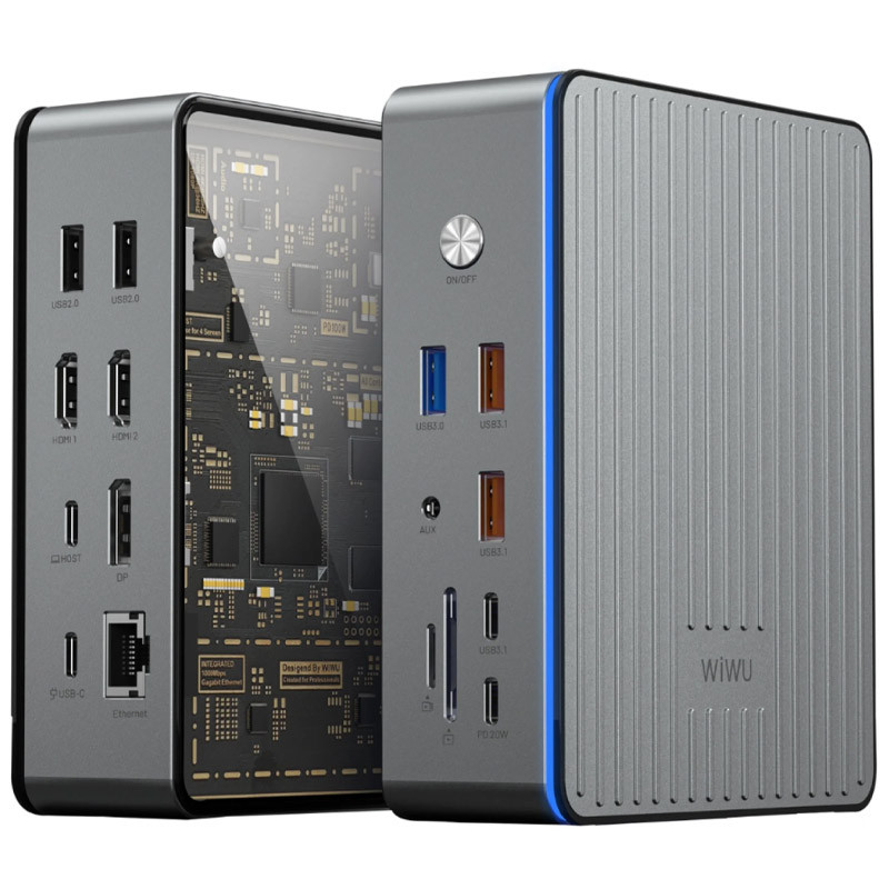 Уценка Переходник HUB WIWU Matrix docking station 16in1 W1601