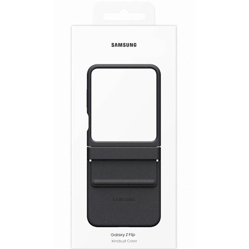Купить Кожаный чехол Leather Case (AAA) для Samsung Galaxy Z Flip7 (Black) на vchehle.ua