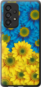 Чехол Жёлто-голубые цветы для Samsung Galaxy A53 A536E