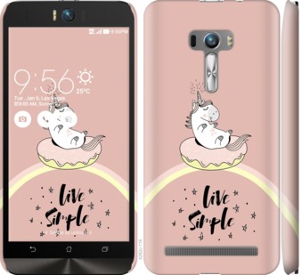

Чехол Единорожка в пончике для Asus ZenFone Selfie ZD551KL 719635