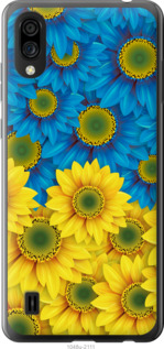 Чехол Жёлто-голубые цветы для ZTE Blade A5 2020