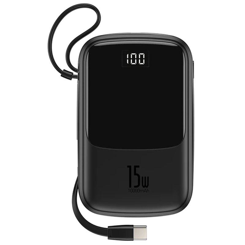 Портативное зарядное устройство Baseus Q pow Digital Display 3A 10000 mAh (With Type-C) (PPQD-B02I) (Черный)