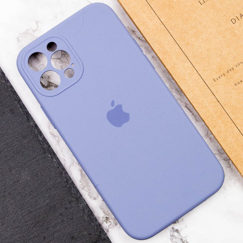 Купить Чехол Silicone Case Full Camera Protective (AA) для Apple iPhone 12 Pro (6.1") (Серый / Lavender Gray) на vchehle.ua