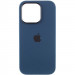 Фото Чехол Silicone Case Metal Buttons (AA) для Apple iPhone 14 Pro (6.1") (Синий / StromBlue) на vchehle.ua