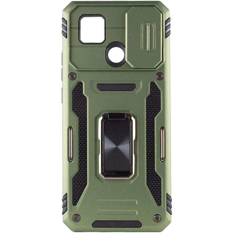 Ударопрочный чехол Camshield Army Ring для Xiaomi Redmi 9C / 10A (Оливковый / Army Green) в магазине vchehle.ua