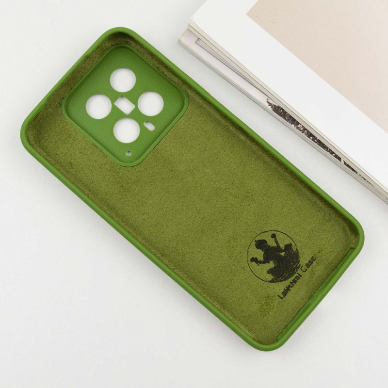 Чехол Silicone Cover Lakshmi Full Camera (AA) для Xiaomi 14 (Зеленый / Dark green) в магазине vchehle.ua