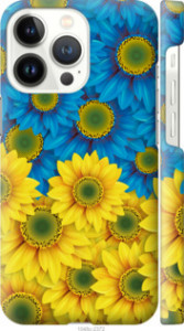 Чохол Жовто-блакитні квіти на iPhone 13 Pro